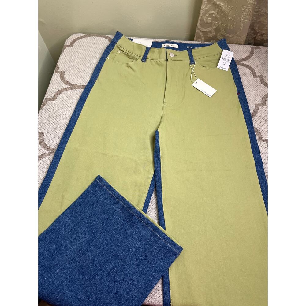 Warp + Weft NCE Nice Cote Wide Leg Two-Tone Two-Faced Jeans Size 14/32 MSRP $98 - Picture 7 of 15